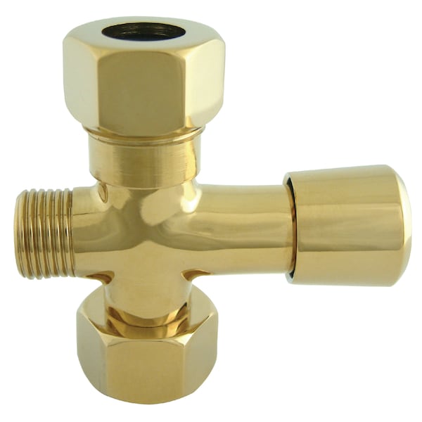 Vintage Shower Diverter, Polished Brass